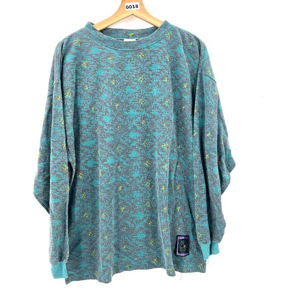 Vintage OP ocean pacific 80s 90s wild geometric pattern t-shirt oversized M - Picture 1 of 12